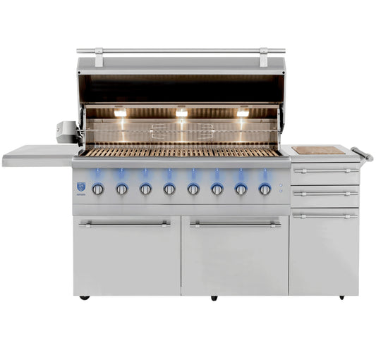 American Made Grills Encore Freestanding Hybrid Natural Gas Grill Outdoor Kitchen