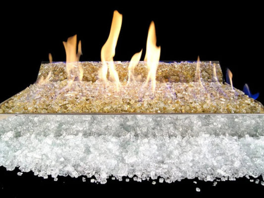 Real Fyre G21 18″ See Thru Glass Vent Free Natural Gas Burner with On/Off Remote