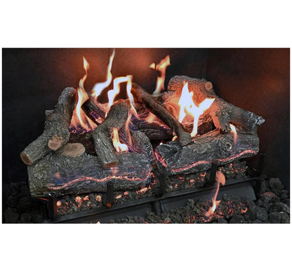 Grand Canyon GlowFire Indoor/Outdoor Arizona Weathered Oak Charred Logs Glass Burner