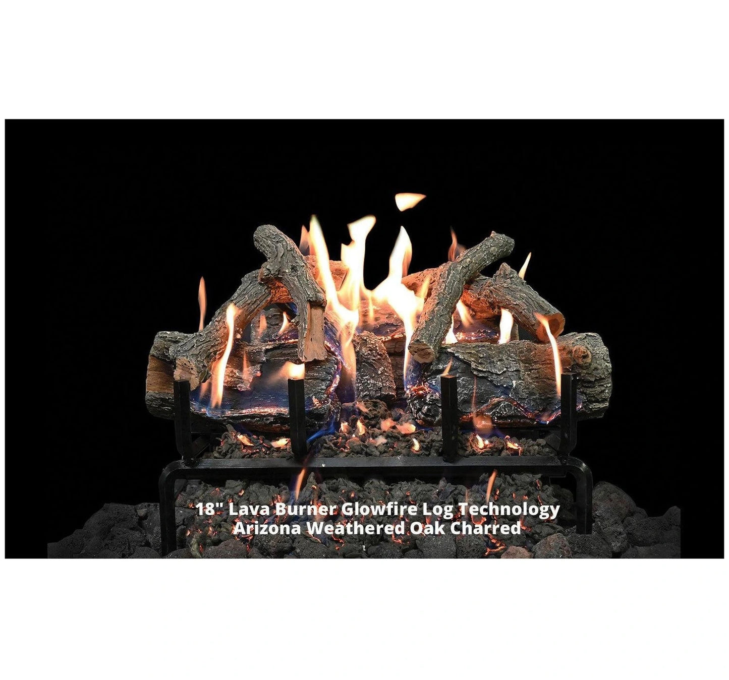 Grand Canyon GlowFire Indoor/Outdoor Arizona Weathered Oak Charred Logs Glass Burner