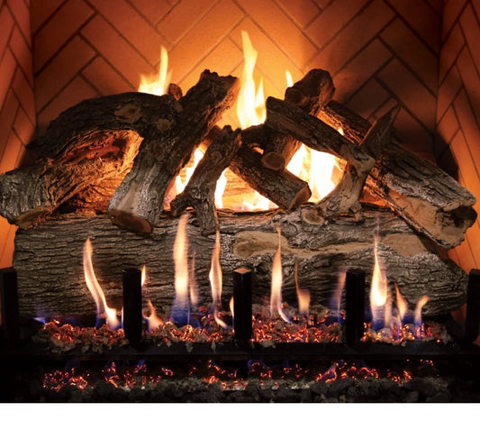 Grand Canyon Jumbo Arizona Weathered Oak Indoor/Outdoor See-Through Vented Gas Log Set (Logs Only)