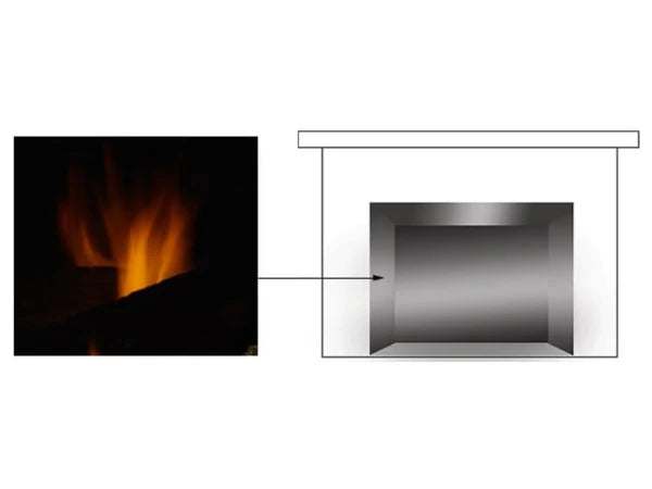 Majestic Reflective Black Glass Walls for Marquis II 42" Gas Fireplace