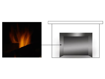 Majestic Reflective Black Glass Walls for Marquis II 42" Gas Fireplace
