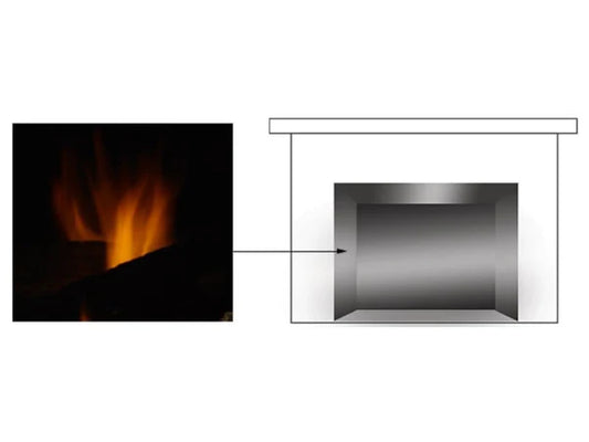 Majestic Reflective Black Glass Walls for Marquis II 42" Gas Fireplace