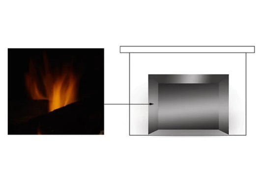 Majestic Reflective Black Glass Interior Panels for Quartz 36" Gas Fireplace