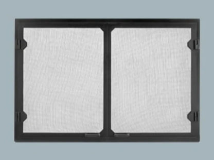 Majestic Grand Vista Black Cabinet Style Mesh Doors for Biltmore 50" Wood Burning Fireplace