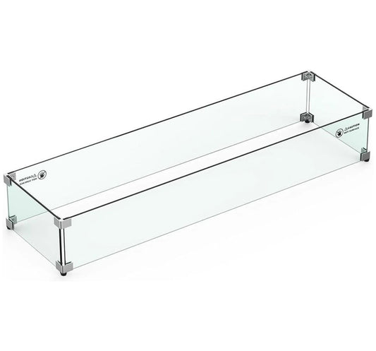 Grand Canyon 19 Inch Glass Wind Guard For Rnd Fire Table