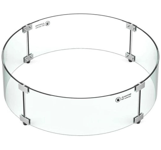 Grand Canyon 19 Inch Glass Wind Guard For Rnd Fire Table