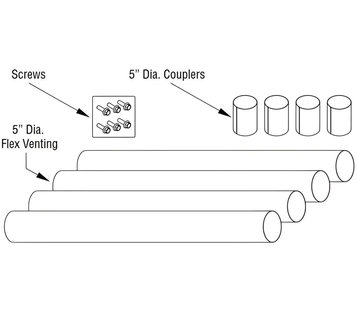 Superior HeatFlo Flex Extension Kit, 60" Length Configuration Kit