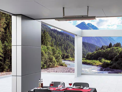 Bromic Heating Cobalt Silver Electric Outdoor Patio Heater