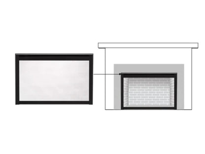 Majestic Black Inside Fit Screen Front for Jasper, Ruby and Trilliant 35" Gas Fireplace Inserts