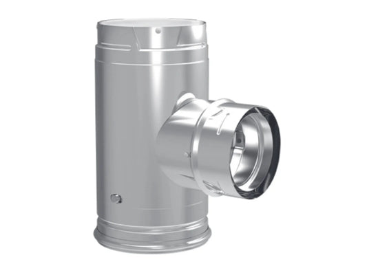 PelletVent Pro Increaser Tee w/ Clean-Out Cap