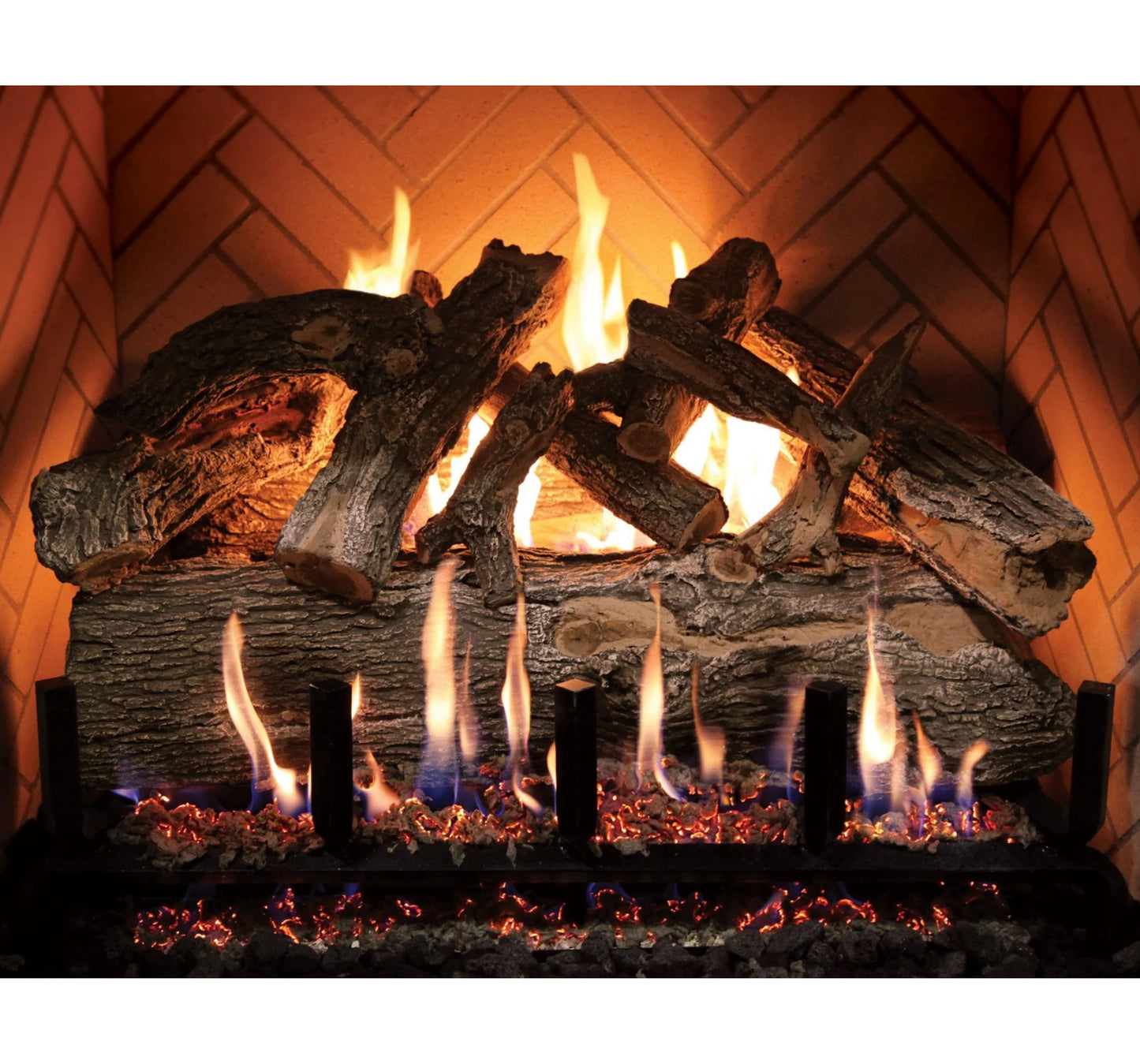 Grand Canyon Jumbo Slimline Arizona Weathered Oak Indoor/Outdoor Vented Gas Log Set (Logs Only)