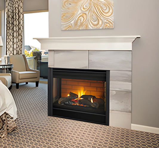 Majestic Ledt Corner 36" Traditional Direct Vent Natural Gas Fireplace with IntelliFire Touch Ignition System