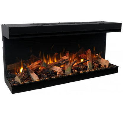 Amantii Fire & Ice LumaForest 75 Inch Built-In Electric 3-Sided Indoor Fireplace