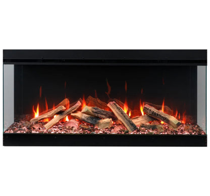 Amantii Fire & Ice LumaForest 75 Inch Built-In Electric 3-Sided Indoor Fireplace