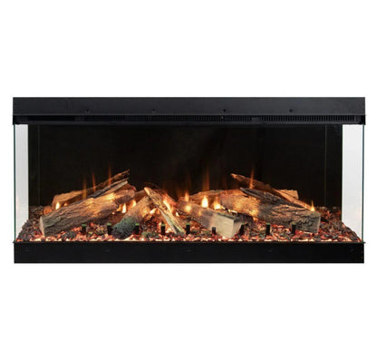 Amantii Fire & Ice LumaForest 75 Inch Built-In Electric 3-Sided Indoor Fireplace
