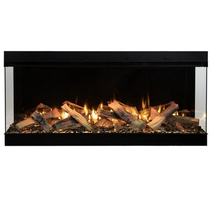 Amantii Fire & Ice LumaForest 75 Inch Built-In Electric 3-Sided Indoor Fireplace