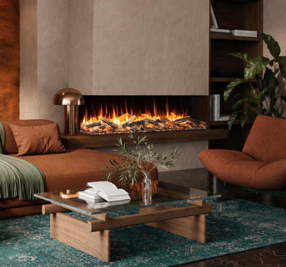 Amantii Fire & Ice LumaForest 75 Inch Built-In Electric 3-Sided Indoor Fireplace