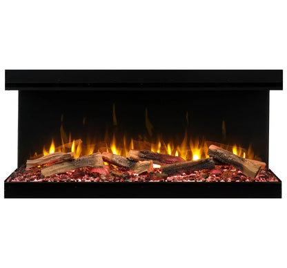 Amantii Fire & Ice LumaForest 75 Inch Built-In Electric 3-Sided Indoor Fireplace