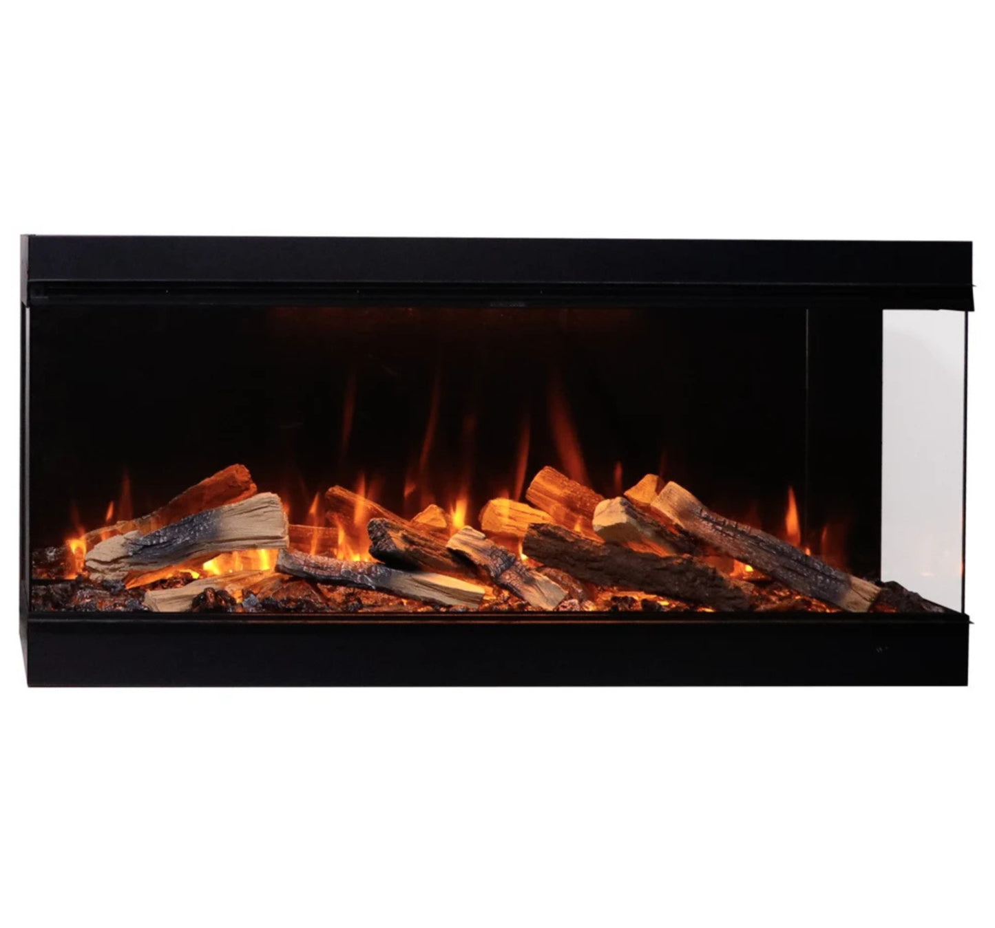 Amantii Fire & Ice LumaForest 75 Inch Built-In Electric 3-Sided Indoor Fireplace