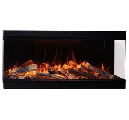 Amantii Fire & Ice LumaForest 75 Inch Built-In Electric 3-Sided Indoor Fireplace