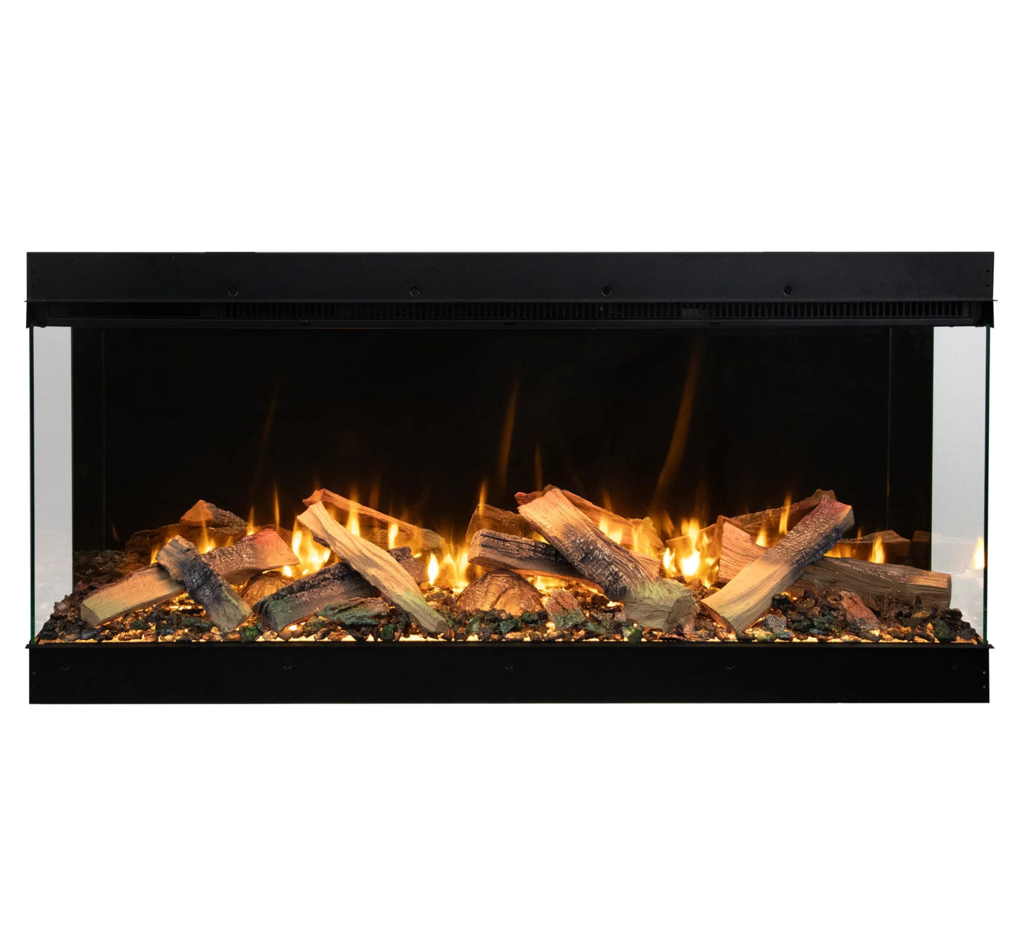 Amantii Fire & Ice LumaForest 75 Inch Built-In Electric 3-Sided Indoor Fireplace