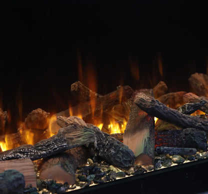 Amantii Fire & Ice LumaForest 75 Inch Built-In Electric 3-Sided Indoor Fireplace