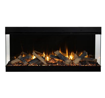 Amantii Fire & Ice LumaForest 75 Inch Built-In Electric 3-Sided Indoor Fireplace