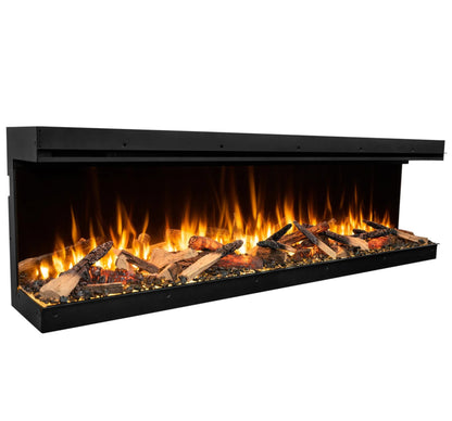 Amantii Fire & Ice LumaForest 75 Inch Built-In Electric 3-Sided Indoor Fireplace