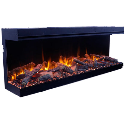 Amantii Fire & Ice LumaForest 75 Inch Built-In Electric 3-Sided Indoor Fireplace