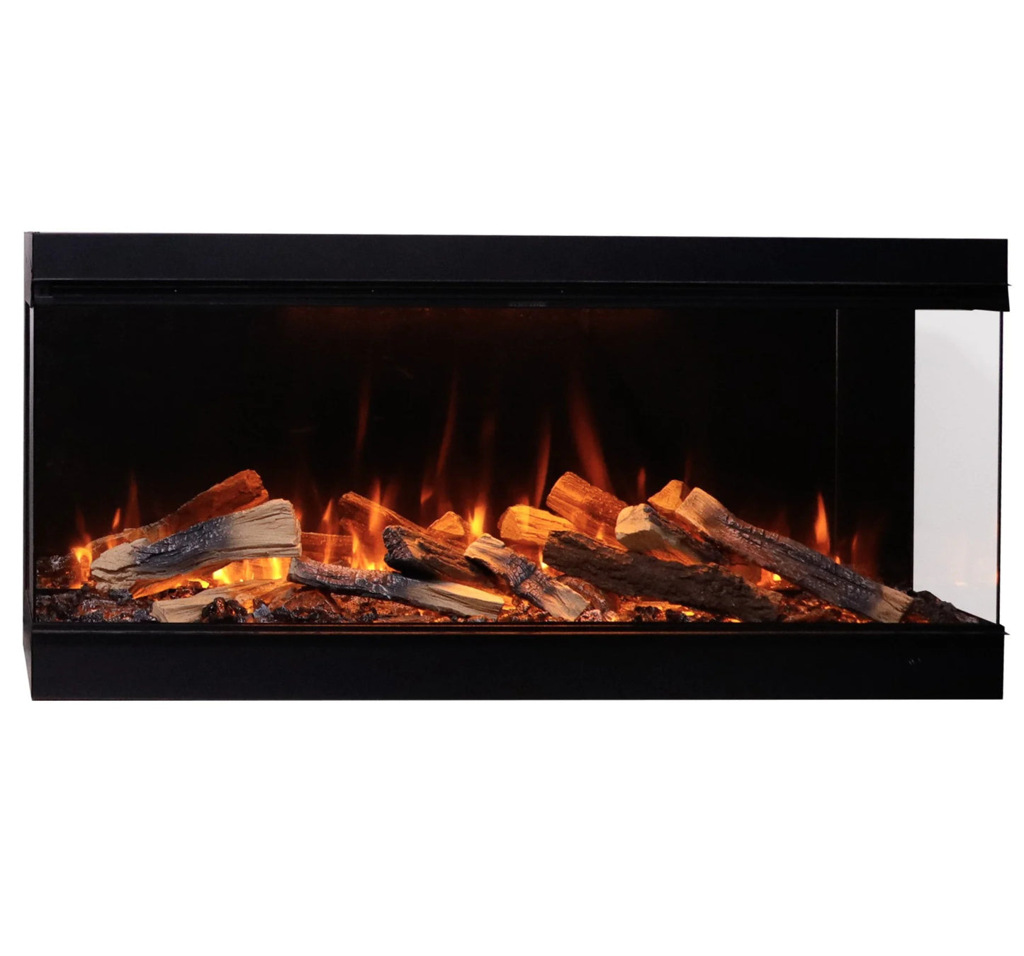 Amantii Fire & Ice LumaForest 75 Inch Built-In Electric 3-Sided Indoor Fireplace