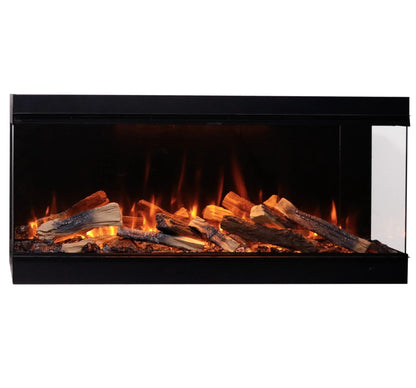Amantii Fire & Ice LumaForest 75 Inch Built-In Electric 3-Sided Indoor Fireplace