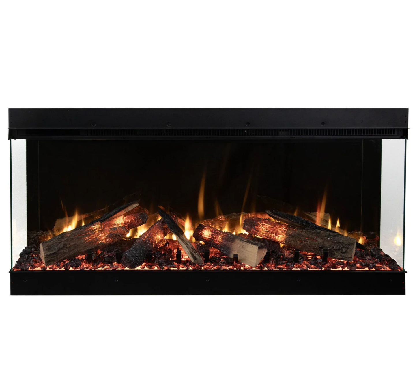 Amantii Fire & Ice LumaForest 75 Inch Built-In Electric 3-Sided Indoor Fireplace