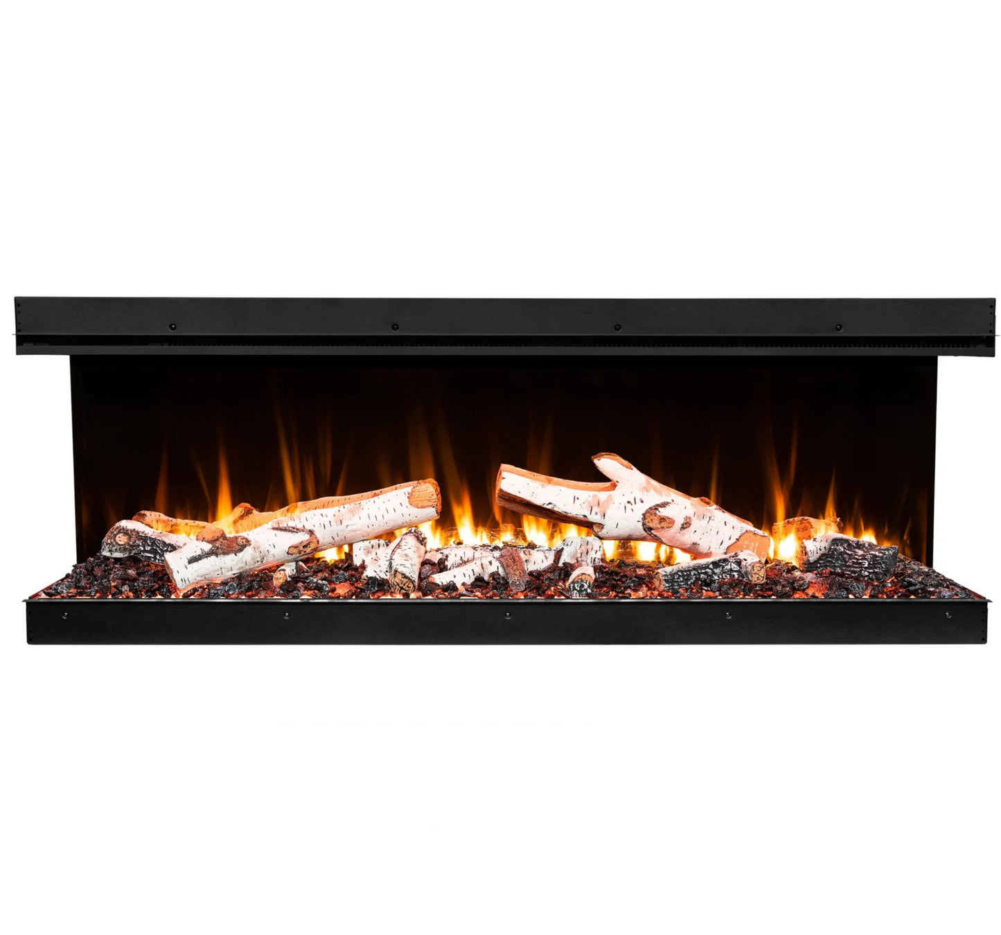 Amantii Fire & Ice LumaForest 75 Inch Built-In Electric 3-Sided Indoor Fireplace