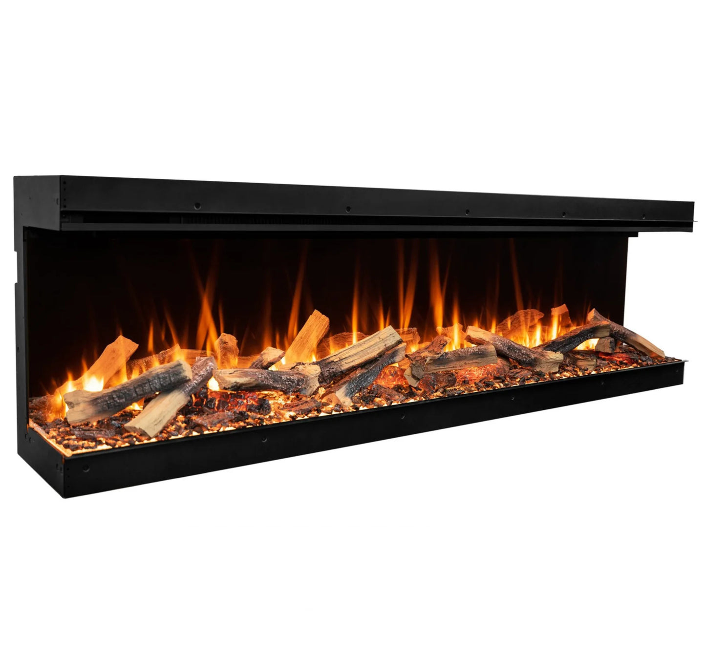 Amantii Fire & Ice LumaForest 75 Inch Built-In Electric 3-Sided Indoor Fireplace