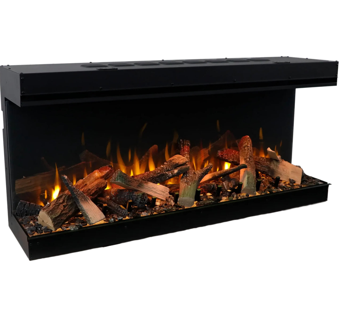 Amantii Fire & Ice LumaForest 75 Inch Built-In Electric 3-Sided Indoor Fireplace
