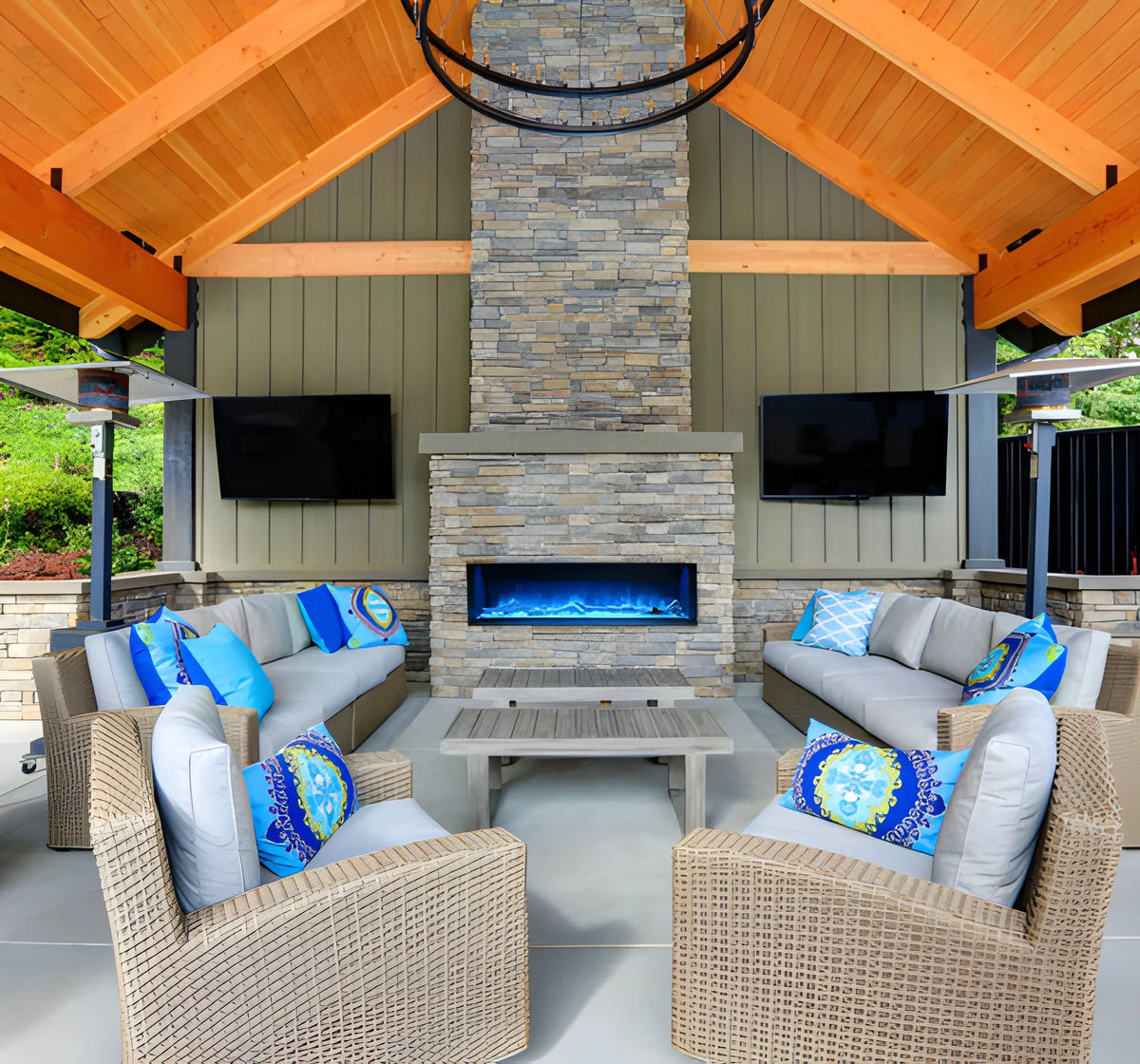 Modern Flames Landscape Pro 120" Multi-Sided Built-in Linear Electric Fireplace