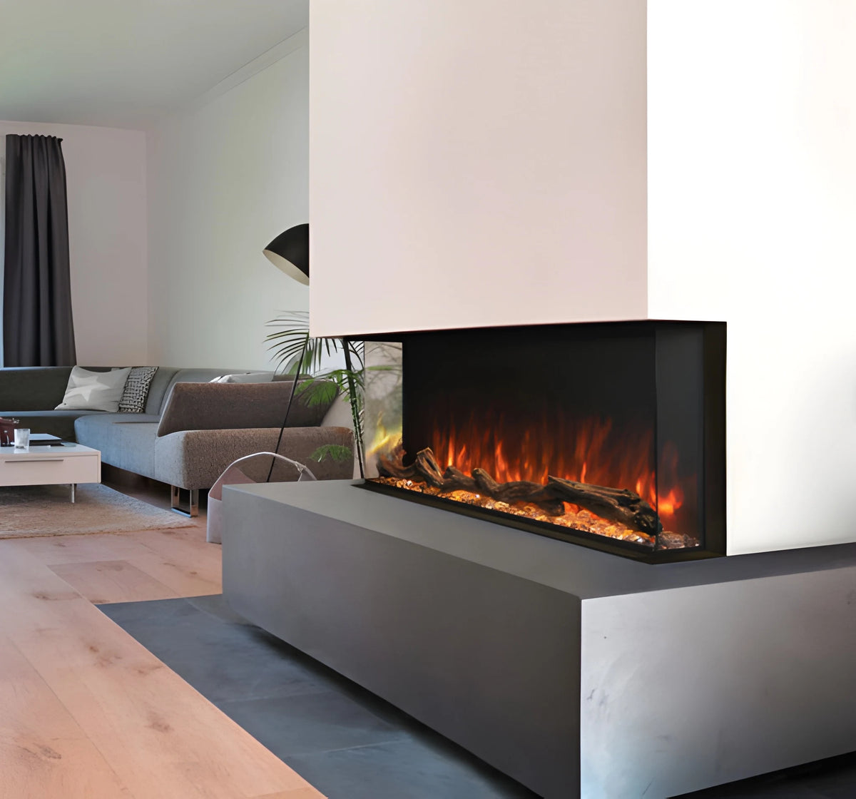 Modern Flames Landscape Pro 120" Multi-Sided Built-in Linear Electric Fireplace