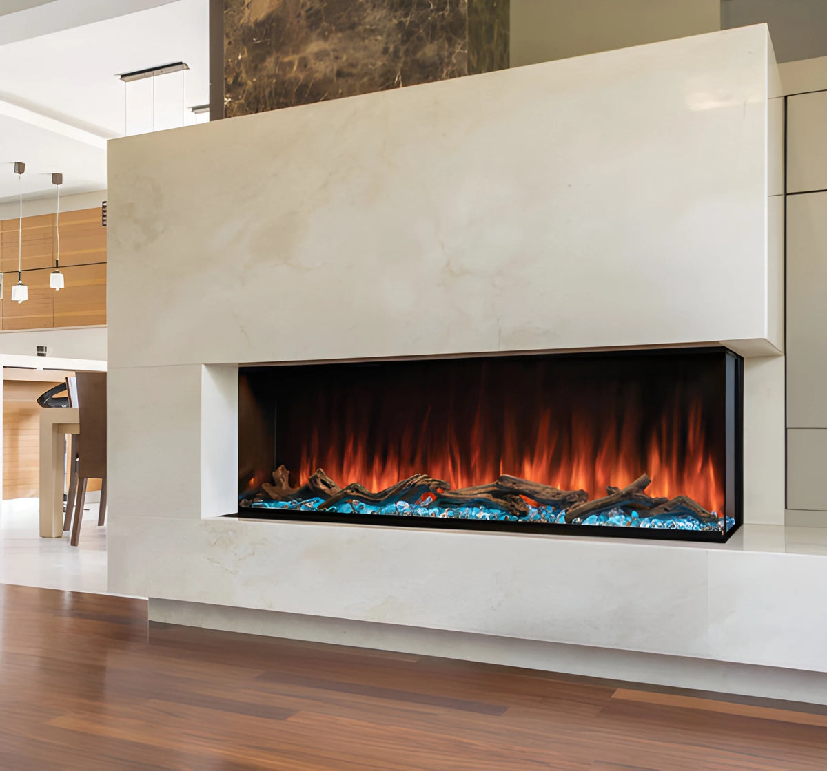 Modern Flames Landscape Pro 120" Multi-Sided Built-in Linear Electric Fireplace