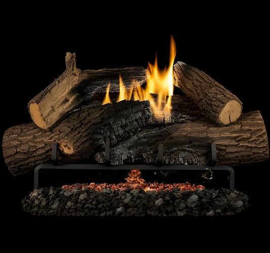 Superior Triple-Flame Rugged Stack 30" Concrete Vent-Free Gas Log Set