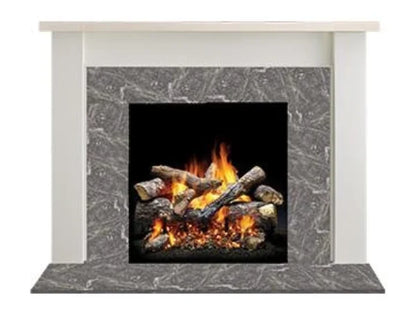 Majestic Laurel B Primed MDF Transitional Syle Wood Fireplace Mantel and Maple Top