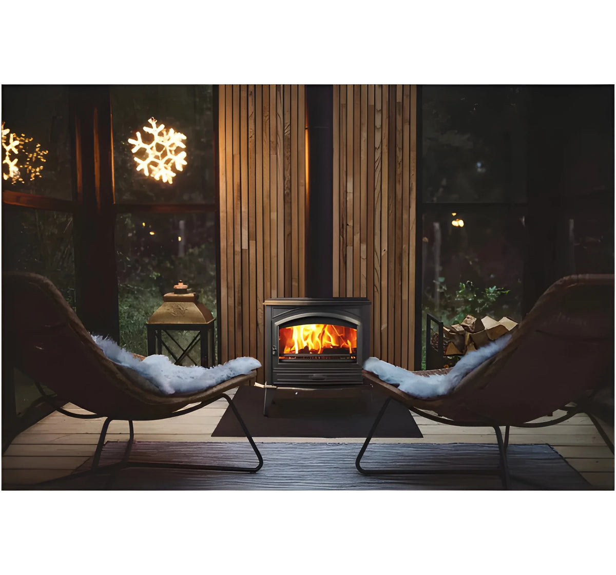 Amantii Lynwood W76 Freestanding Wood Cast Iron Stove