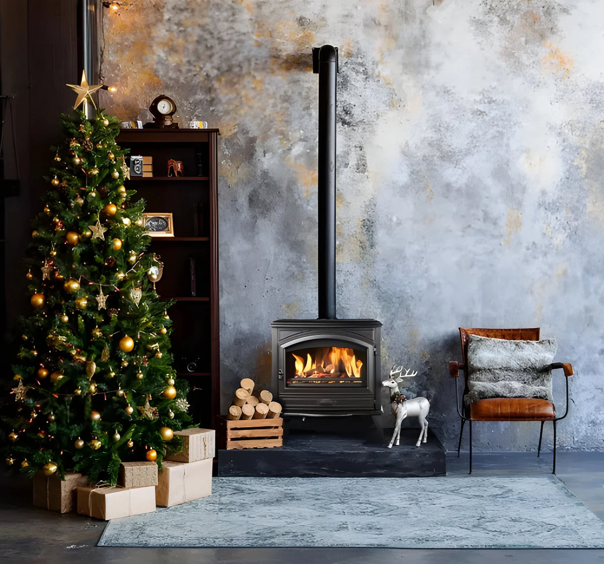 Amantii Lynwood W76 Freestanding Wood Cast Iron Stove