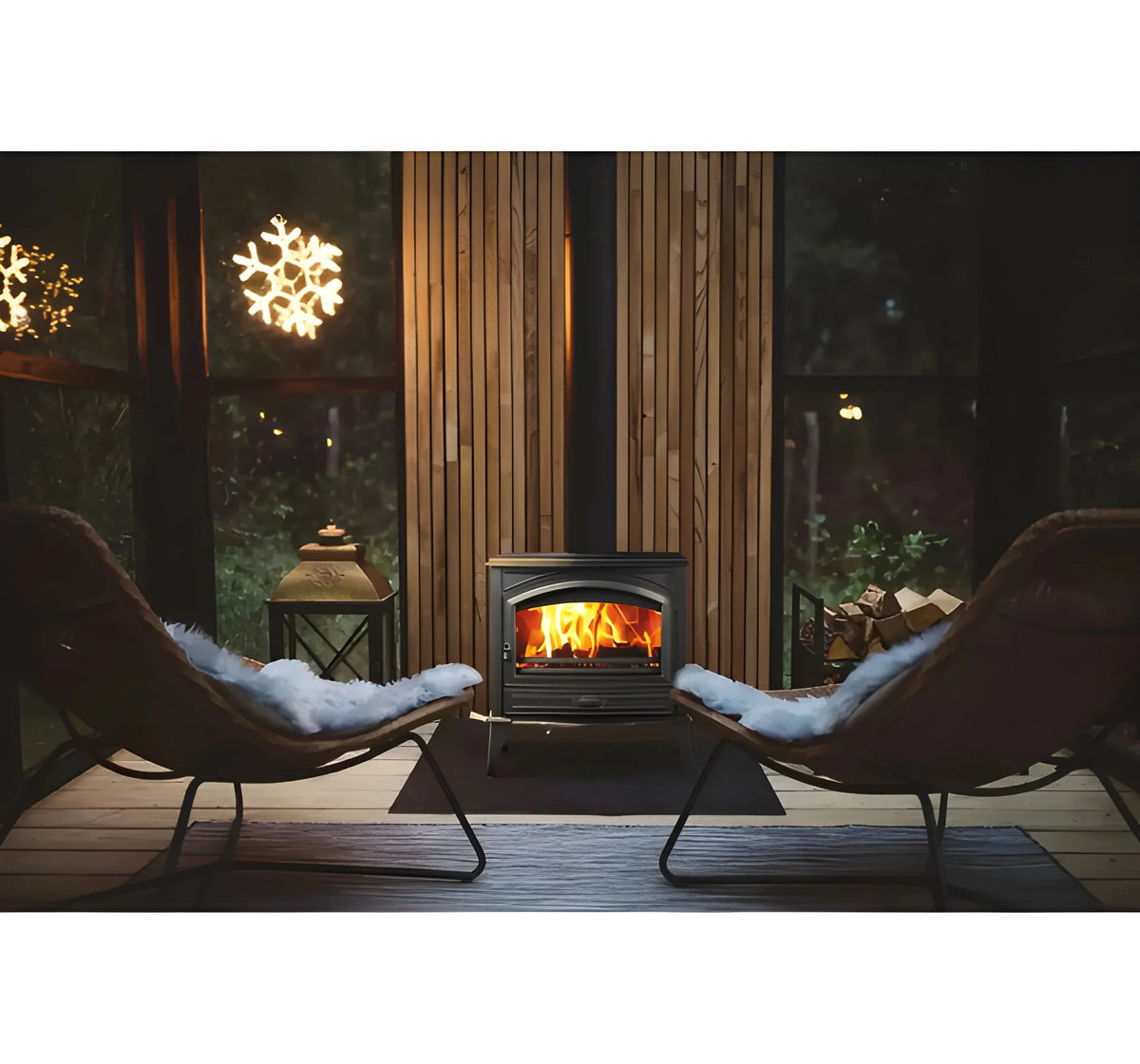 Amantii Lynwood W76 Freestanding Wood Cast Iron Stove