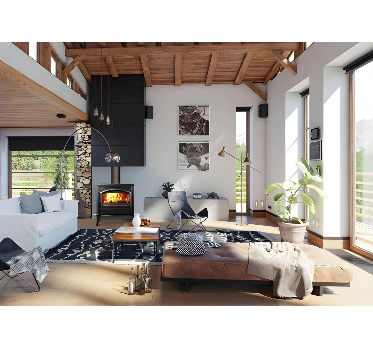 Amantii Lynwood W76 Freestanding Wood Cast Iron Stove