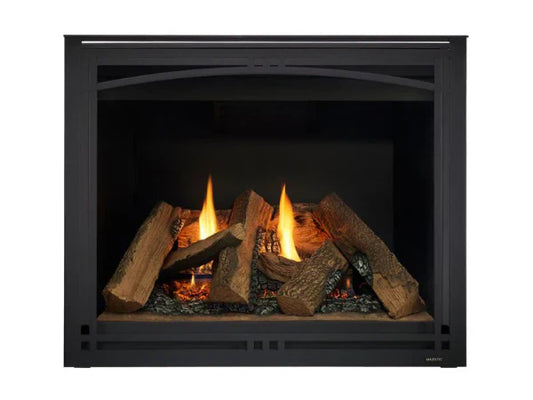 Majestic Meridian Platinum 36" Traditional Top/Rear Direct Vent Natural Gas Fireplace with IntelliFire Touch ignition System