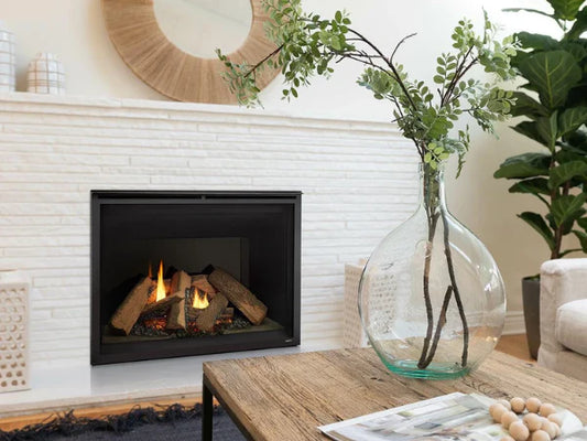 Majestic Meridian Platinum 36" Traditional Top/Rear Direct Vent Natural Gas Fireplace with IntelliFire Touch ignition System
