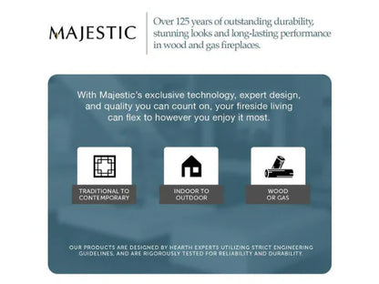 Majestic Meridian Platinum 36" Traditional Top/Rear Direct Vent Natural Gas Fireplace with IntelliFire Touch ignition System