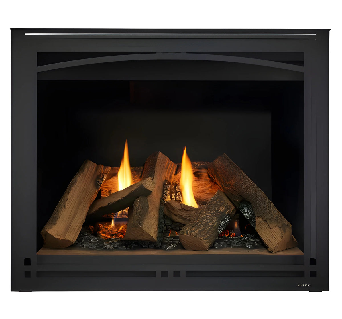 Majestic Meridian 42" Traditional Top/Rear Direct Vent Liquid Propane Gas Fireplace with IntelliFire Touch ignition System